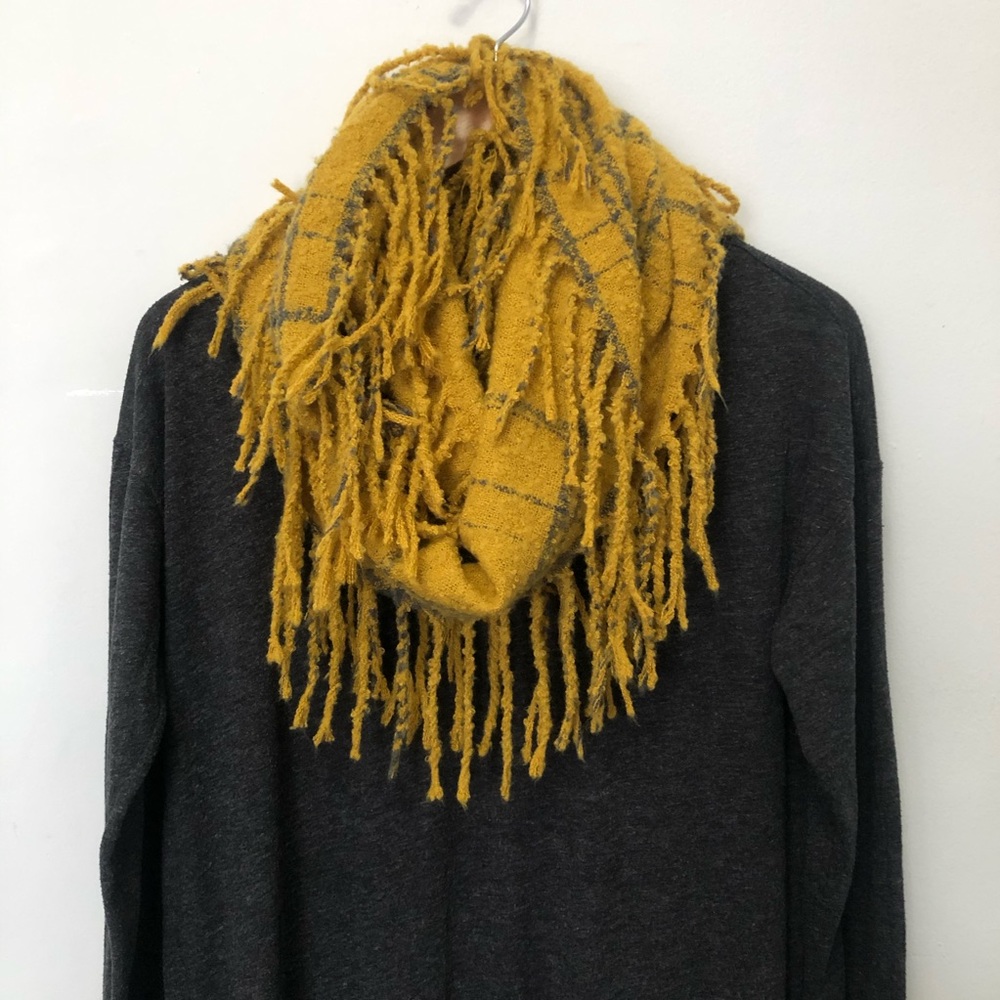 Yellow & Gray Infinity Scarf